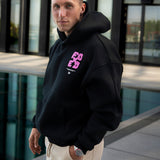 FOXED® GOOD THINGS UNISEX HOODIE BLACK/ROSA