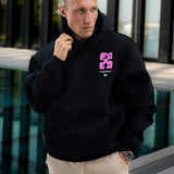 FOXED® GOOD THINGS UNISEX HOODIE BLACK/ROSA