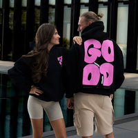 FOXED® GOOD THINGS UNISEX HOODIE WMN BLACK/ROSA