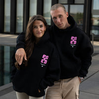 FOXED® GOOD THINGS UNISEX HOODIE WMN BLACK/ROSA