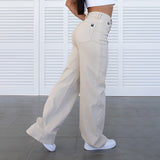 FOXED® HIGH-WAISTED BAGGY JEANS BEIGE