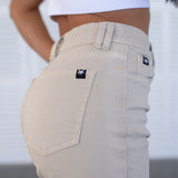 FOXED® HIGH-WAISTED BAGGY JEANS BEIGE
