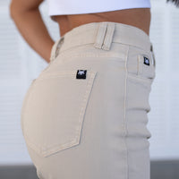 FOXED® HIGH-WAISTED BAGGY JEANS BEIGE