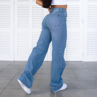 FOXED® HIGH-WAISTED BAGGY JEANS TRUE BLUE