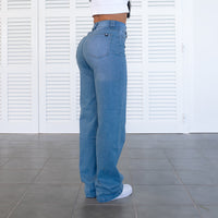 FOXED® HIGH-WAISTED BAGGY JEANS TRUE BLUE