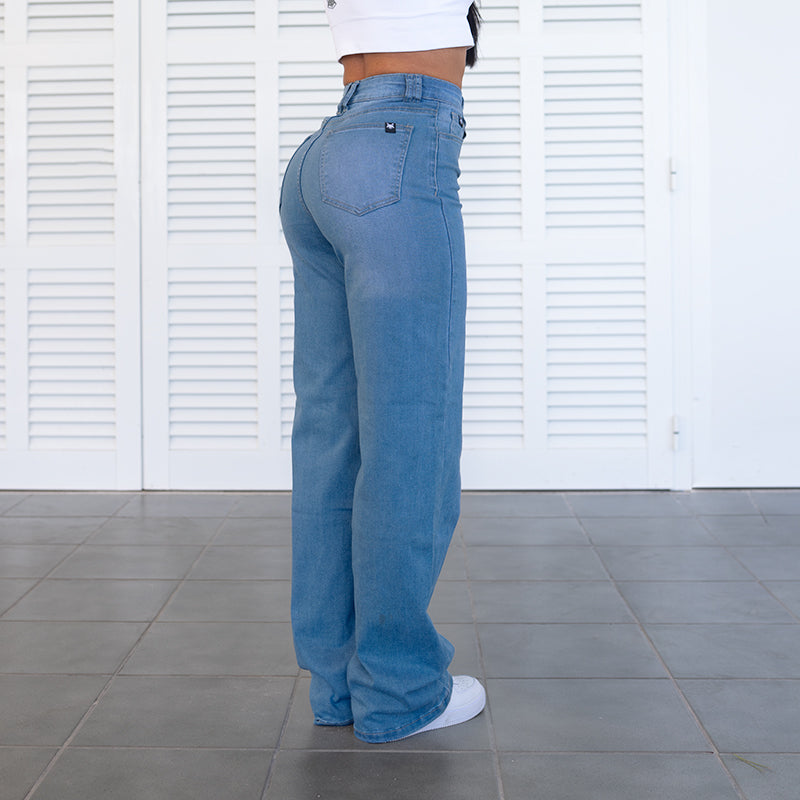 FOXED® HIGH-WAISTED BAGGY JEANS TRUE BLUE