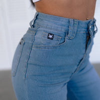 FOXED® HIGH-WAISTED BAGGY JEANS TRUE BLUE