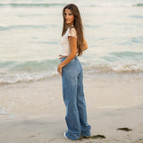 FOXED® HIGH-WAISTED BAGGY JEANS TRUE BLUE