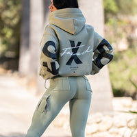 FOXED® STUDIOSTATE HOODIE + CARGO LEGGINGS SET KHAKI
