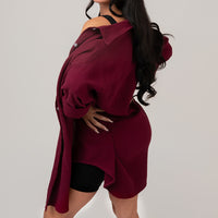 FOXED® MUSSELIN BLUSE BERRY ONESIZE