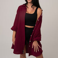 FOXED® MUSSELIN BLUSE BERRY ONESIZE