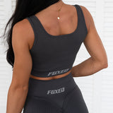 FOXED® OPHELIA RIBBED SEAMLESS TANK TOP ASH GREY