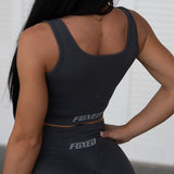 FOXED® OPHELIA RIBBED SEAMLESS TANK TOP ASH GREY