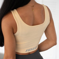 FOXED® OPHELIA RIBBED SEAMLESS TANK TOP COOKIE
