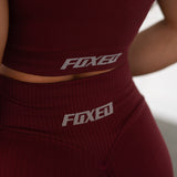 FOXED® OPHELIA RIBBED SEAMLESS TANK TOP LOVE BURGUNDY
