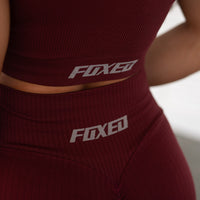 FOXED® OPHELIA RIBBED SEAMLESS TANK TOP LOVE BURGUNDY