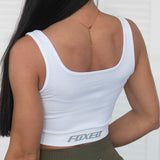 FOXED® OPHELIA RIBBED SEAMLESS TANK TOP WHITE