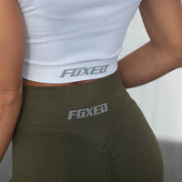 FOXED® OPHELIA RIBBED SEAMLESS TANK TOP WHITE