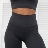 FOXED® RIBBED SEAMLESS LEGGINGS ASH GREY