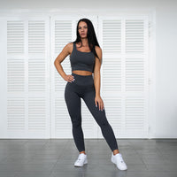 FOXED® RIBBED SEAMLESS LEGGINGS ASH GREY
