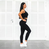 FOXED® RIBBED SEAMLESS LEGGINGS BLACK
