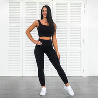 FOXED® RIBBED SEAMLESS LEGGINGS BLACK
