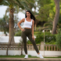 FOXED® RIBBED SEAMLESS LEGGINGS HAWAIIAN OLIVE