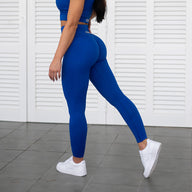 FOXED® RIBBED SEAMLESS LEGGINGS IRIS BLUE