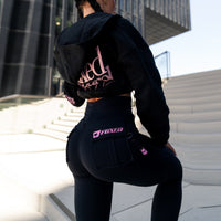 FOXED® CROPPED ZIPPER + CARGO LEGGINGS SET ROSE