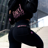FOXED® CROPPED ZIPPER + CARGO LEGGINGS SET ROSE