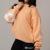 FOXED® STATEMENT OVERSIZE SWEATER FUZZ PEACH WMN