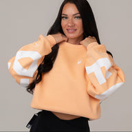 FOXED® STATEMENT OVERSIZE SWEATER FUZZ PEACH WMN