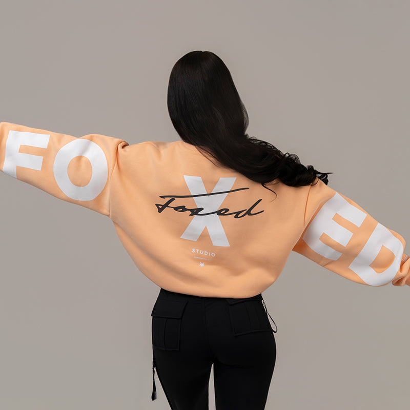 FOXED® STATEMENT OVERSIZE SWEATER FUZZ PEACH WMN