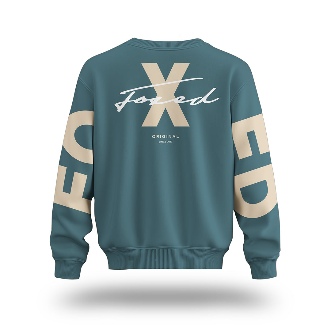 FOXED® STATEMENT OVERSIZE SWEATER PETROL MEN