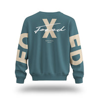 FOXED® STATEMENT OVERSIZE SWEATER PETROL MEN