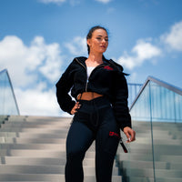 FOXED® CROPPED ZIPPER + CARGO LEGGINGS SET RED