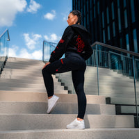 FOXED® CROPPED ZIPPER + CARGO LEGGINGS SET RED