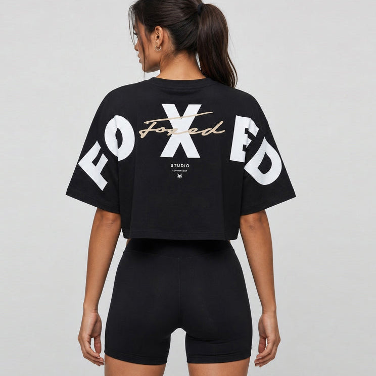 FOXED® STUDIOSTATE CROPPED SHIRT BLACK