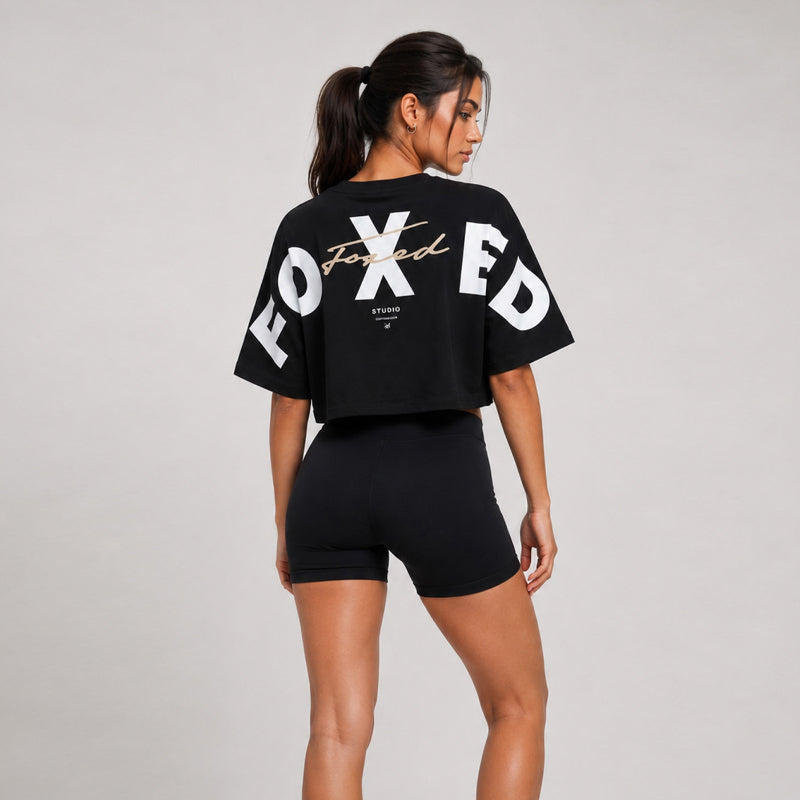 FOXED® STUDIOSTATE CROPPED SHIRT BLACK