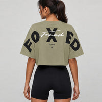 FOXED® STUDIOSTATE CROPPED SHIRT MATCHA LATTE