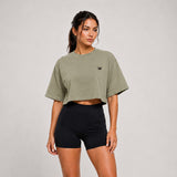 FOXED® STUDIOSTATE CROPPED SHIRT MATCHA LATTE