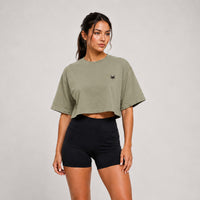 FOXED® STUDIOSTATE CROPPED SHIRT MATCHA LATTE