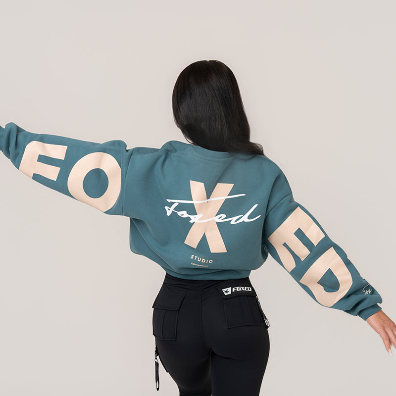 FOXED® STUDIOSTATE OVERSIZE SWEATER PETROL