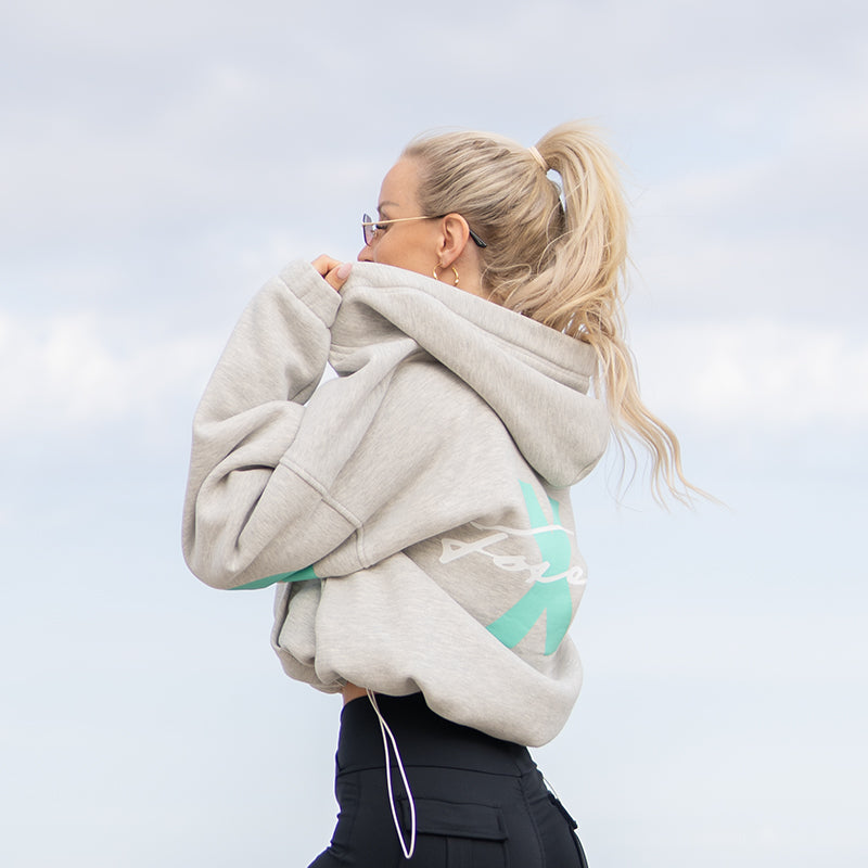 FOXED® STUDIOSTATE OVERSIZE ZIPPER GREY MELANGE/MINT