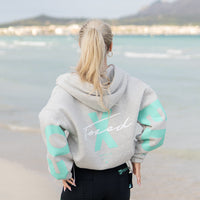 FOXED® STUDIOSTATE OVERSIZE ZIPPER GREY MELANGE/MINT