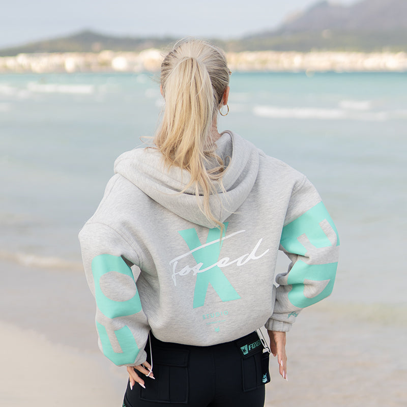 FOXED® STUDIOSTATE OVERSIZE ZIPPER GREY MELANGE/MINT