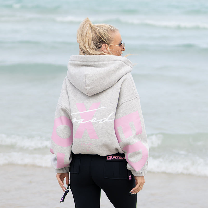 FOXED® STUDIOSTATE OVERSIZE ZIPPER GREY MELANGE/ROSE