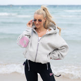 FOXED® STUDIOSTATE OVERSIZE ZIPPER GREY MELANGE/ROSE