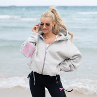 FOXED® STUDIOSTATE OVERSIZE ZIPPER GREY MELANGE/ROSE