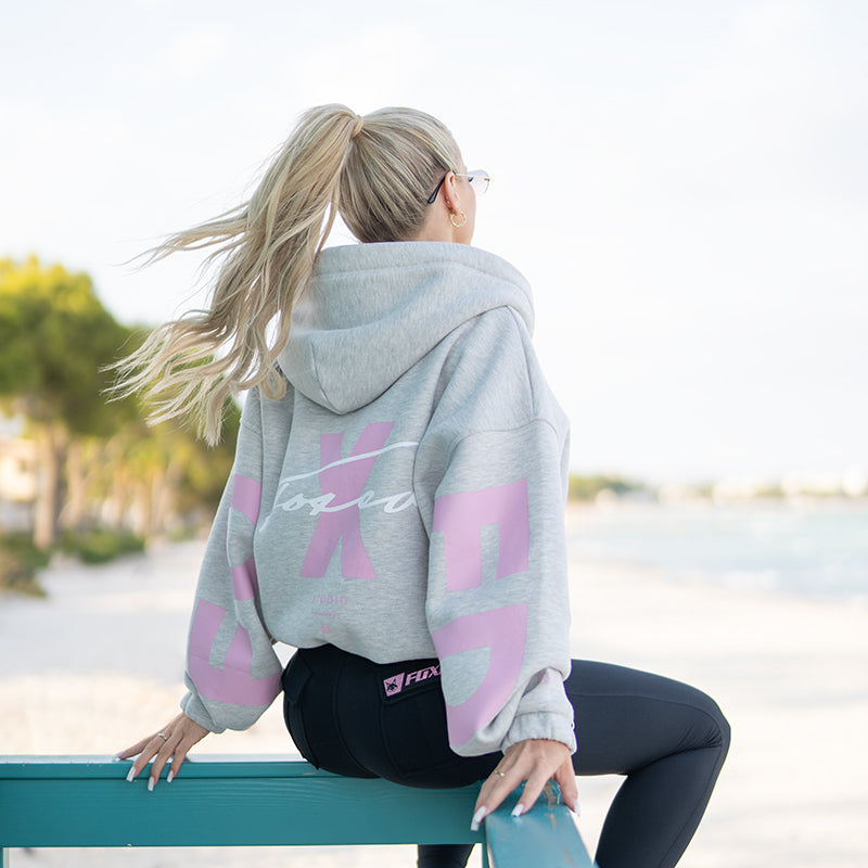 FOXED® STUDIOSTATE OVERSIZE ZIPPER GREY MELANGE/ROSE